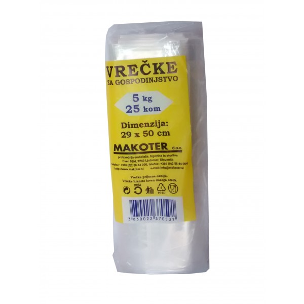Gospodinjske vrečke na rolici (do 5kg) 25kom